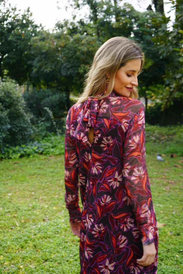 Vestido Alice Morado Flores - The Nook Store