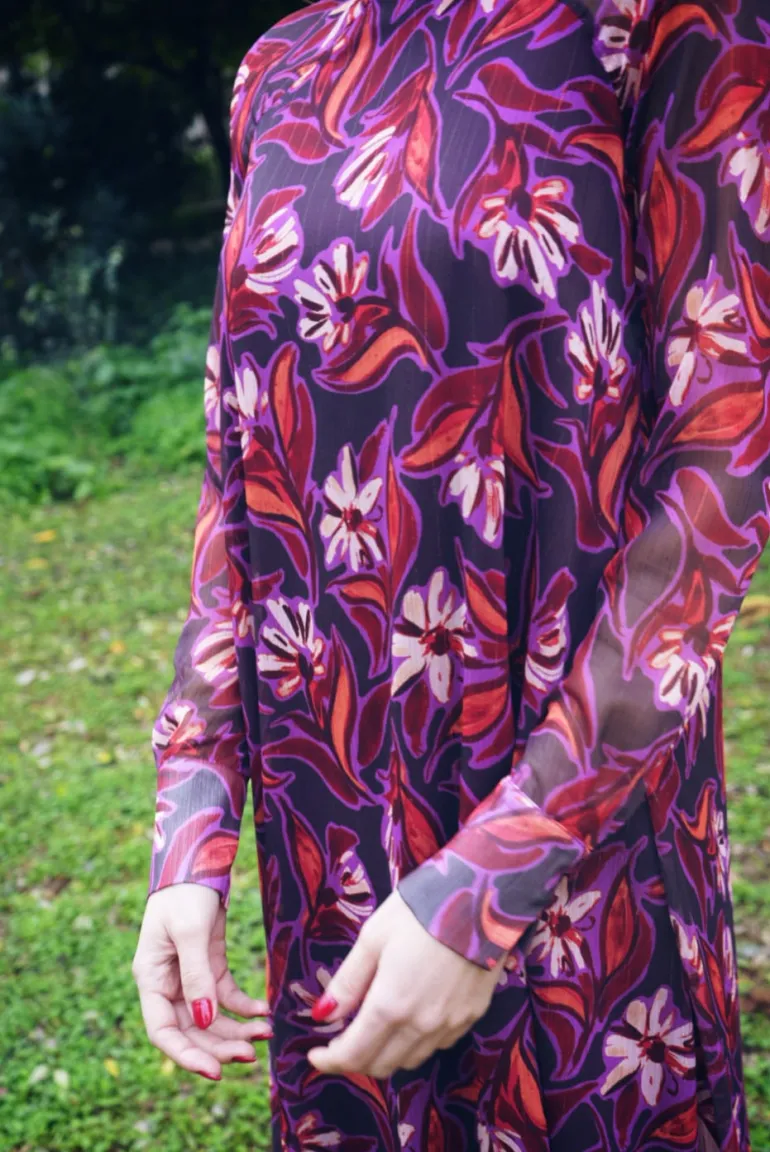 Vestido Alice Morado Flores - The Nook Store