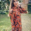 Vestido Alice Naranja Flores - The Nook Store