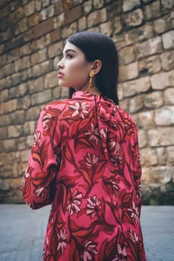 Vestido Alice Rosa Flores - The Nook Store