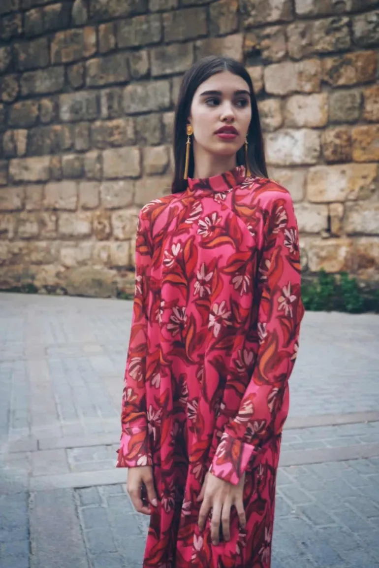 Vestido Alice Rosa Flores - The Nook Store