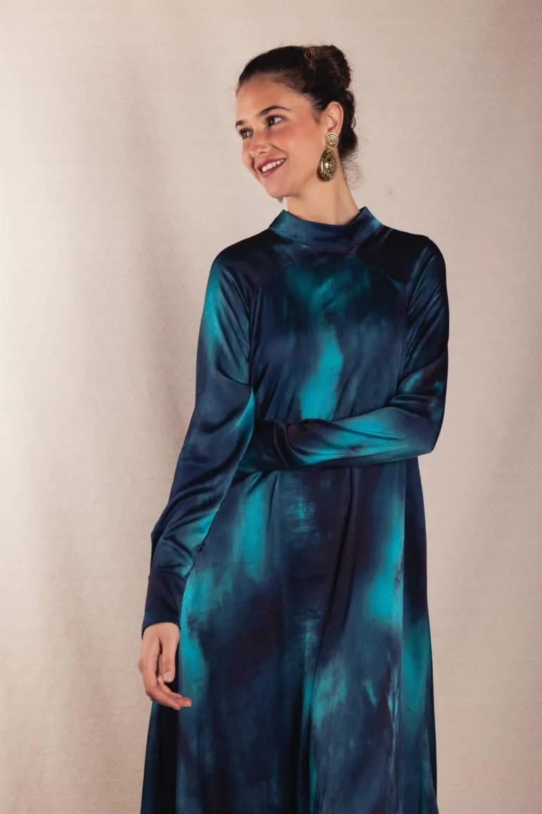 Vestido Alice Tie Dye Azul Marino - The Nook Store