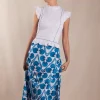 Vestido Allegra Bordado Blanco Ikat Azul - The Nook Store