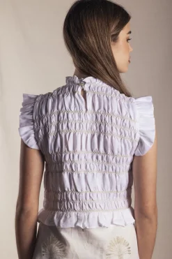 Vestido Allegra Bordado White Palms - The Nook Store