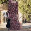 Vestido Daniela Naranja y Negro - The Nook Store