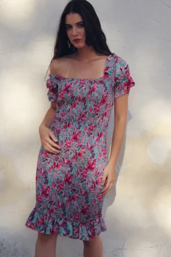 Vestido Elika Tropical Rosa - The Nook Store