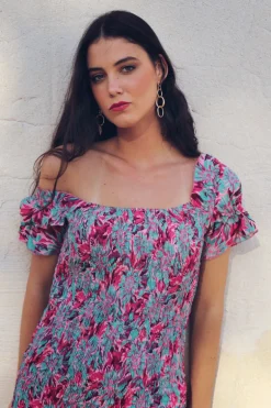 Vestido Elika Tropical Rosa - The Nook Store