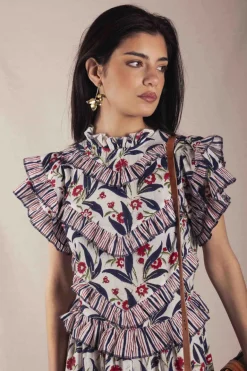 Vestido Lomba Flor Roja - The Nook Store