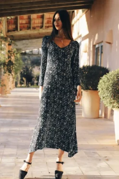 Vestido Mariana Blue and Black - The Nook Store