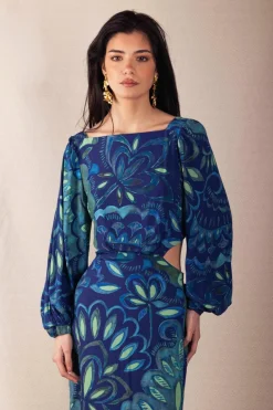 Vestido Marisa tonos azules | Vestido estilo boho | THE NOOK STORE