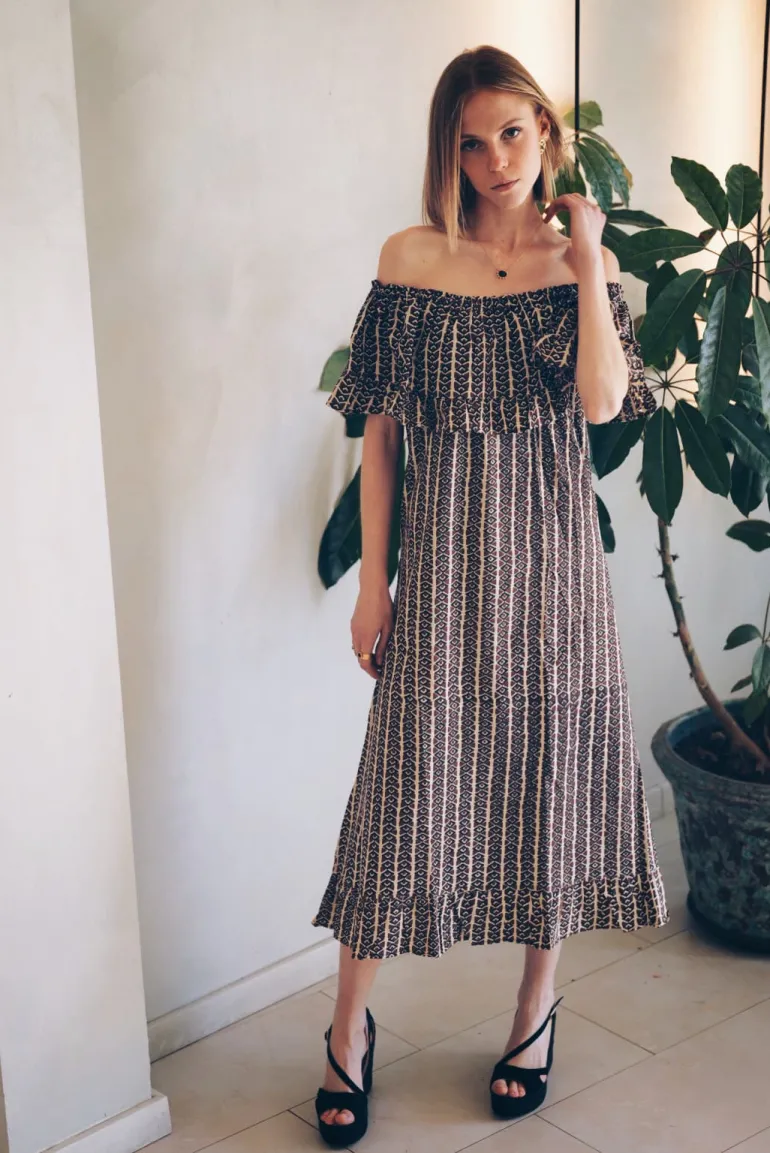 Vestido Marisa tonos azules | Vestido estilo boho | THE NOOK STORE