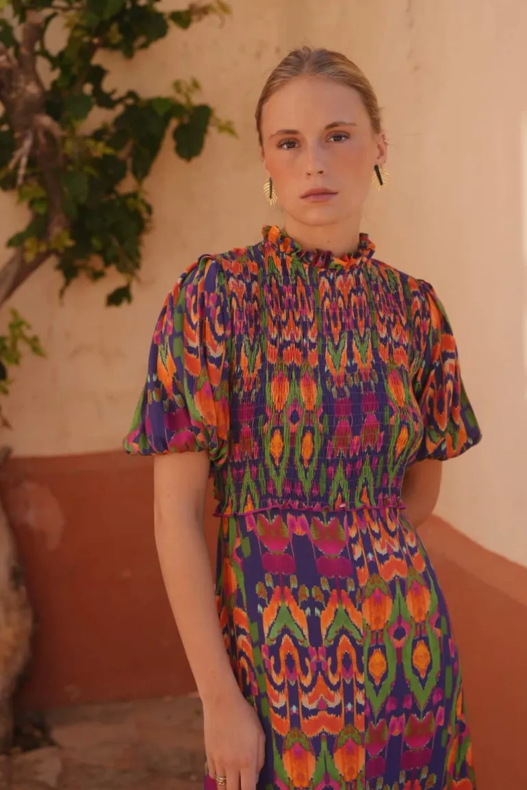 Vestido Marisa tonos azules | Vestido estilo boho | THE NOOK STORE