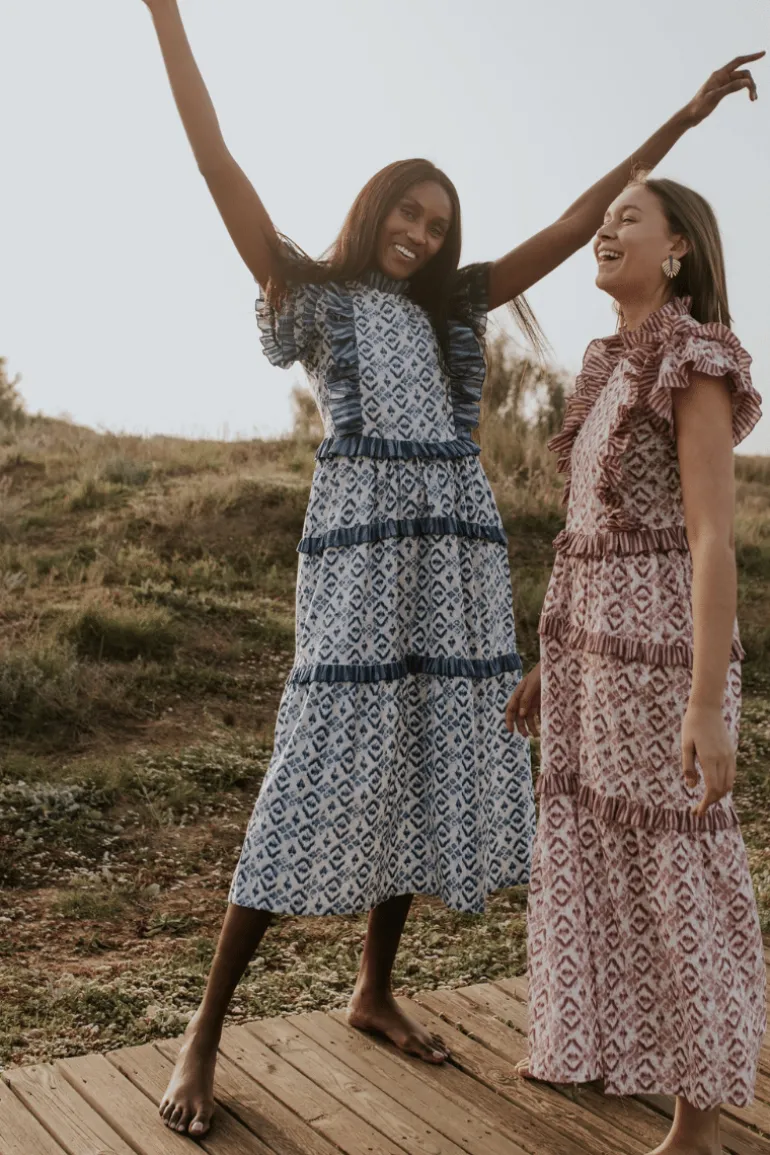 Vestido Marisa tonos azules | Vestido estilo boho | THE NOOK STORE