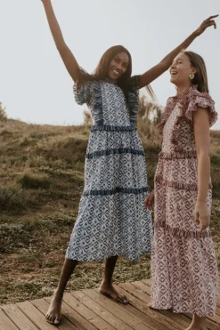 Vestido Marisa tonos azules | Vestido estilo boho | THE NOOK STORE