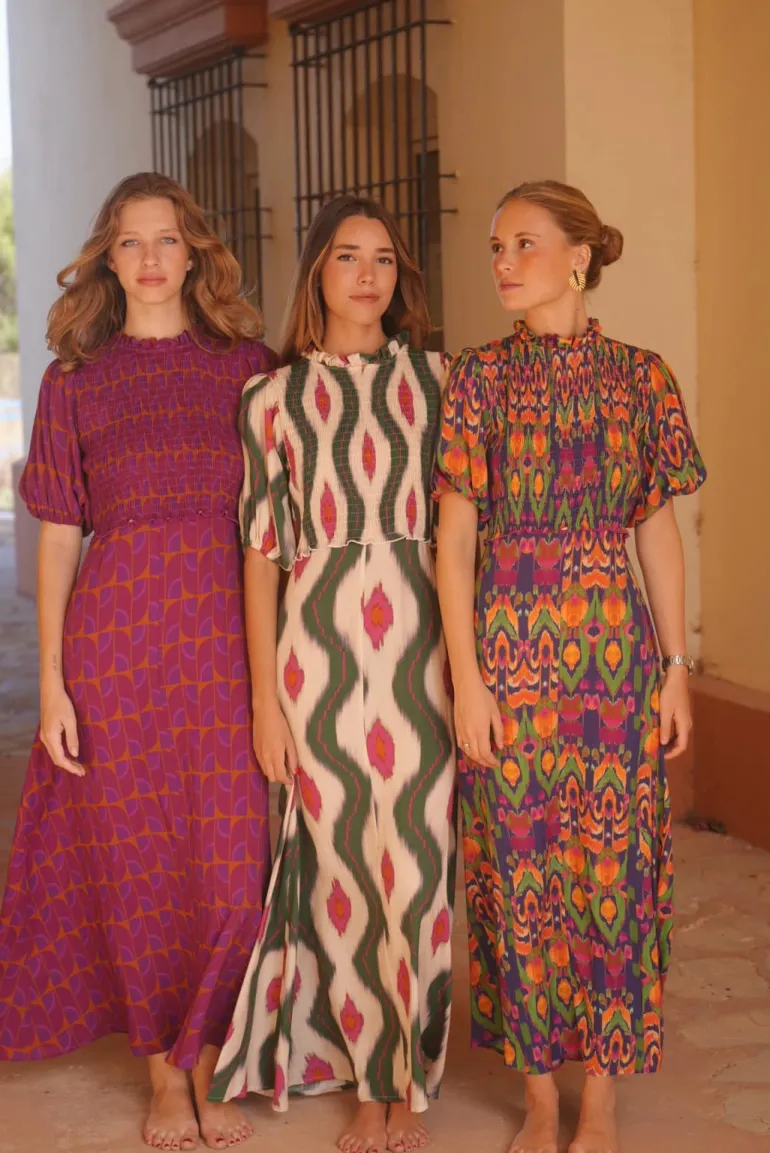 Vestido Marisa tonos azules | Vestido estilo boho | THE NOOK STORE