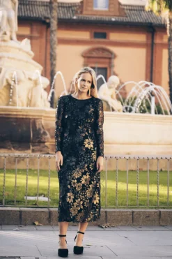 Vestido Martina Black and Gold - The Nook Store