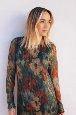 Vestido Nicole Glitter Flowers - The Nook Store