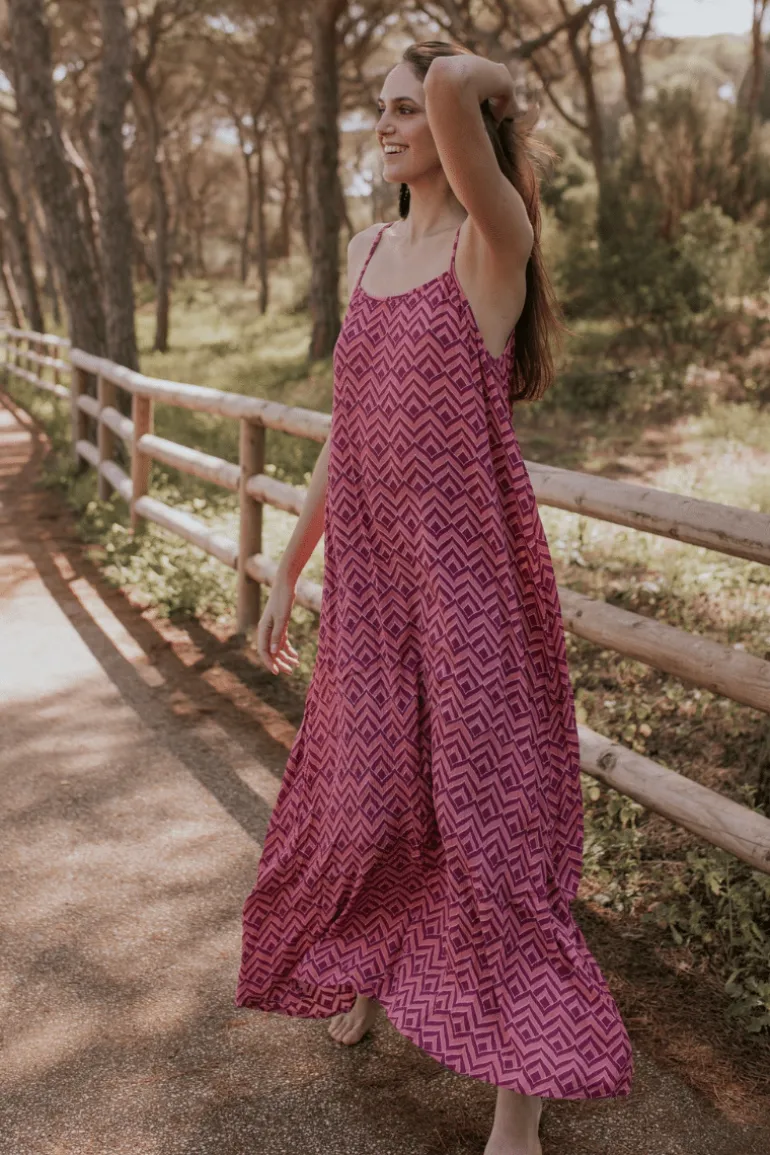 Vestido Nik Zig-Zag Rosa - The Nook Store