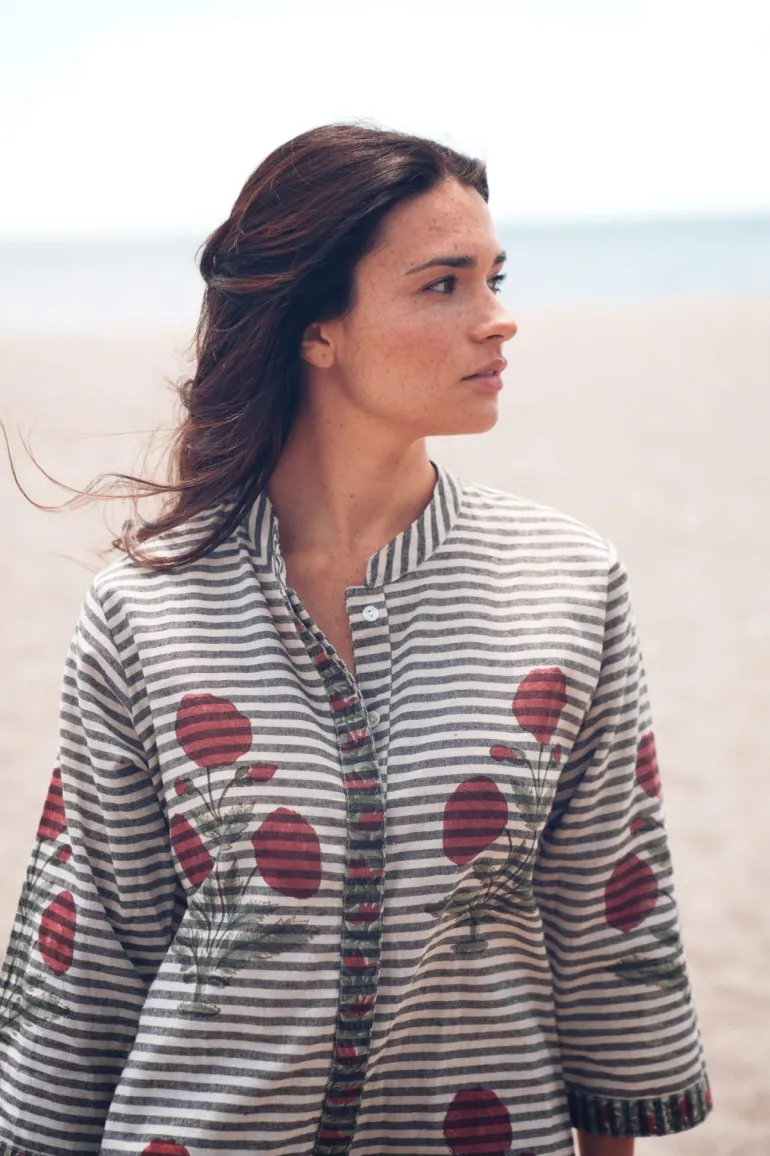 Vestido Saona Rayas Gris - The Nook Store