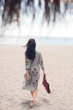 Vestido Saona Rayas Gris - The Nook Store