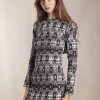 Vestido Smocking Ikat Negro - The Nook Store