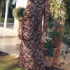 Vestido Teressa Naranja y Negro - The Nook Store
