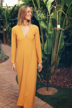 Vestido Tianna mostaza - The Nook Store